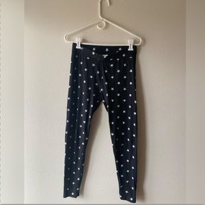 ✨3 for $20 PINK Black Leggings w/ White Stars ⭐️ M